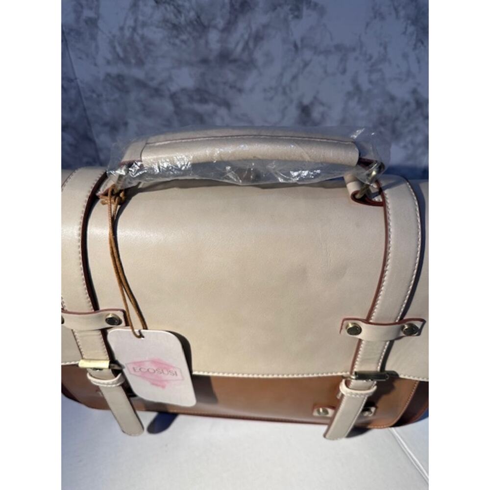 NWT Ecosusi Tri‑Color 3‑in‑1 Briefcase Convertible Shoulder Bag Backpack Work - Picture 2 of 12